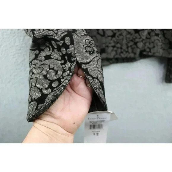 Evan-Picone Black & Gray Tapestry Skirt Suit-Size 12-14-New w/Tags - Picture 10 of 16